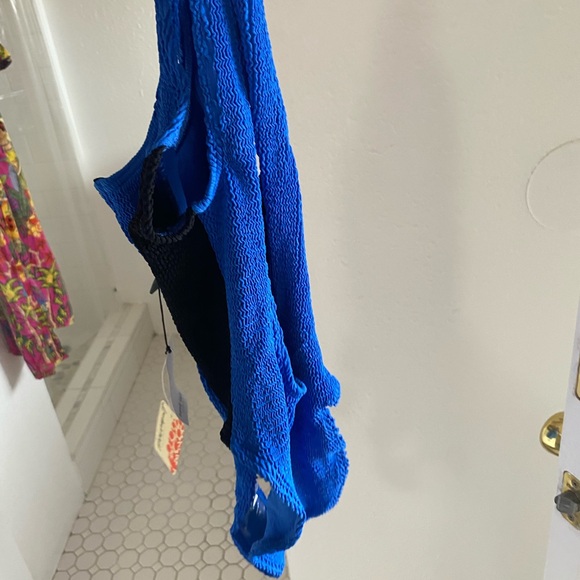 Blue and Black One Piece Swimsuit - Picture 8 of 15